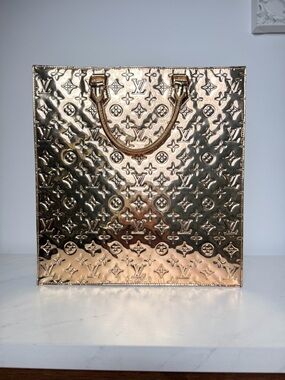 Louis Vuitton MetallicGold Embossed Tote Bag